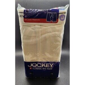 Jockey Classic Big Man Midway Briefs 2 Pack Y - Front Fly Design Size 48